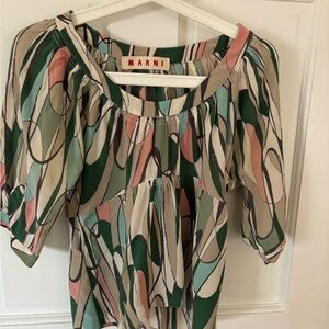 Marni graphic top 3/4 sleeve size IT 38 Small